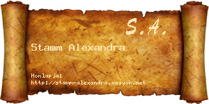 Stamm Alexandra névjegykártya