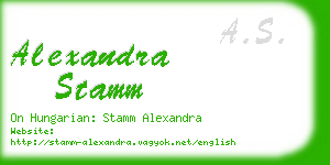 alexandra stamm business card